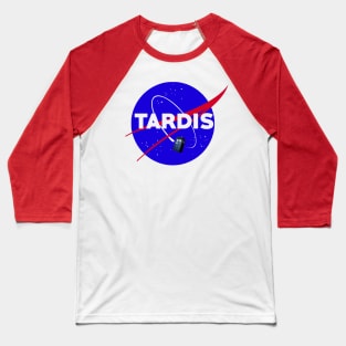 Tardis Nasa Space Parody Baseball T-Shirt